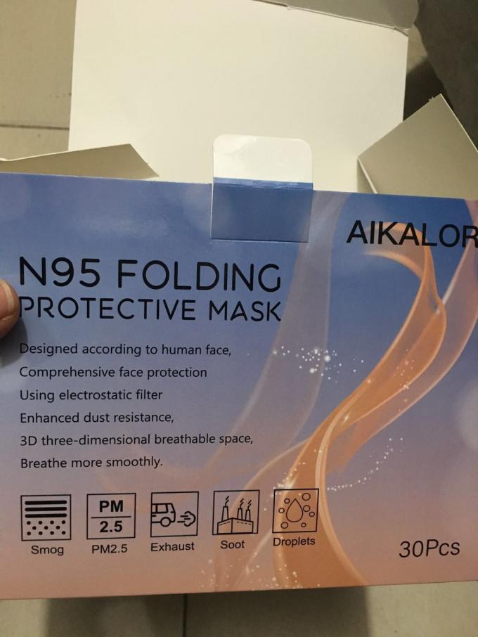 Mặt nạ bảo vệ mặt nạ phòng độc KN95 với chứng nhận FDA CE (30p / gói)